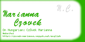 marianna czovek business card